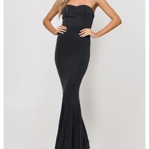 Dark Navy Strapless Maxi Dress